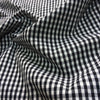100% Organic Cotton Small Check Gingham Black