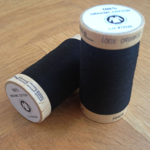 SCANFIL • Organic Cotton Thread • Black (100 Metres)