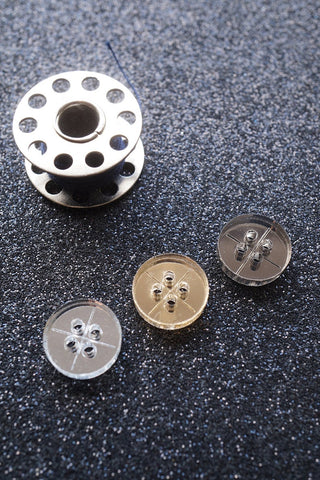 Arrow Mountain 4 Hole Shirt Acrylic Silver Mirror  Buttons 12mm