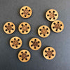 Arrow Mountain Asterisk Bamboo  Buttons 12mm