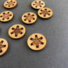 Arrow Mountain Asterisk Bamboo  Buttons 12mm