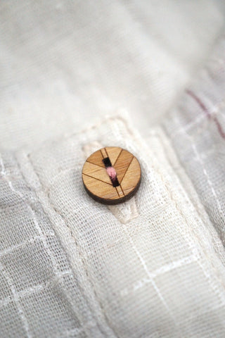 Arrow Mountain Bamboo Chevron Button