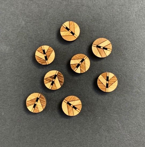 Arrow Mountain Chevron Bamboo Buttons