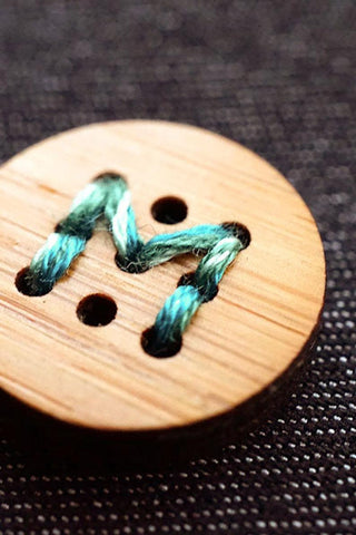 Arrow Mountain Cross Stitch Bamboo  Buttons 18mm