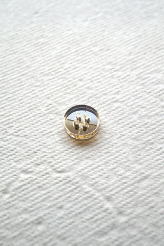 Arrow Mountain Four Hole Acrylic Shirt Button Gold Mirror