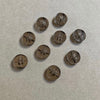 Arrow Mountain Four Hole Shirt Button Acrylic Bronze Mirror 10mm