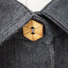 Arrow Mountain Hex Bamboo Button