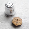 Arrow Mountain Hex Bamboo Button