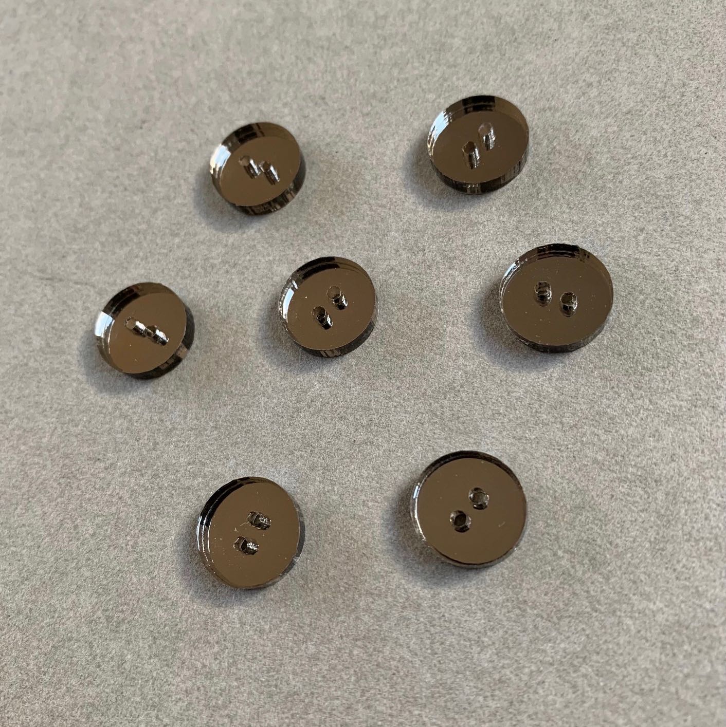 Arrow Mountain Two Hole Shirt Button Acrylic Bronze Mirro