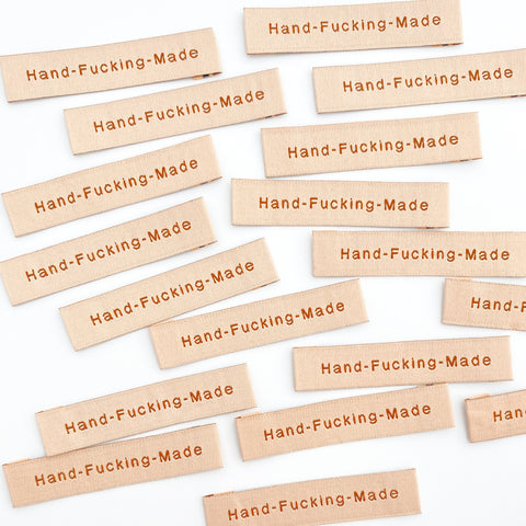 Kylie and the Machine Hand F**king Made Woven Labels