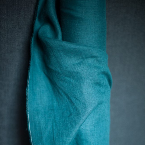 Merchant and Mills European Laundered Linen Fabric Ulta Mare