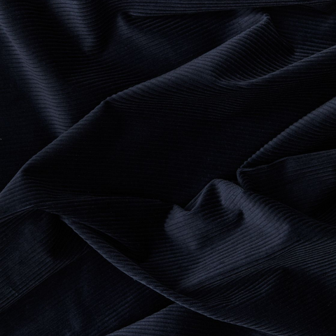 Mind the Maker Organic Cotton Kora Corduroy Fabric Indigo Night