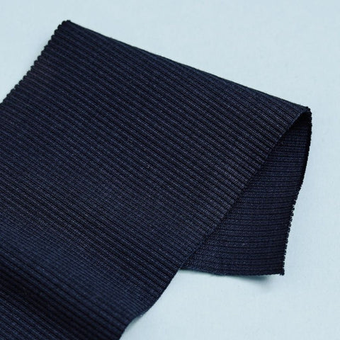 Mind the Maker Organic Cotton Rib Fabric Dark Navy