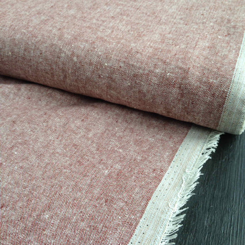 Robert Kaufman Yarn Dyed Essex Linen Rust