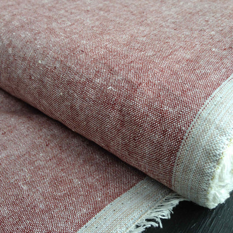Robert Kaufman Yarn Dyed Essex Linen Rust