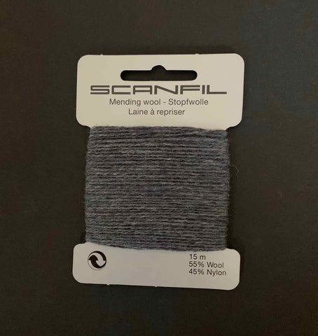 Scanfil Mending Darning Yarn Dark Grey