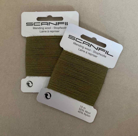 Scanfil Mending Darning Yarn Olive Green