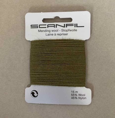 Scanfil Mending Darning Yarn Olive Green