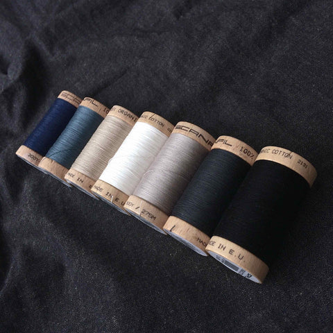 ORGANIC COTTON THREAD • Navy (100 Metres)