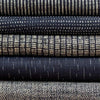 Sevenberry Rustic Indigo Cotton Fabric Geo Lines