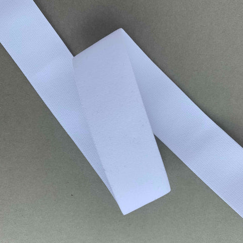 SMOOTH FLAT ELASTIC 30MM • White