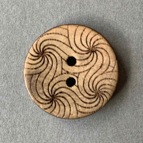 Swirly Coconut Buttons 23mm