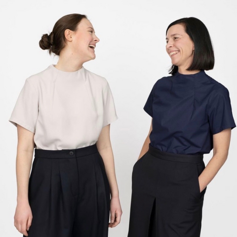 The ASSEMBLY LINE • Funnel Neck Top Sewing Pattern (XS - L)