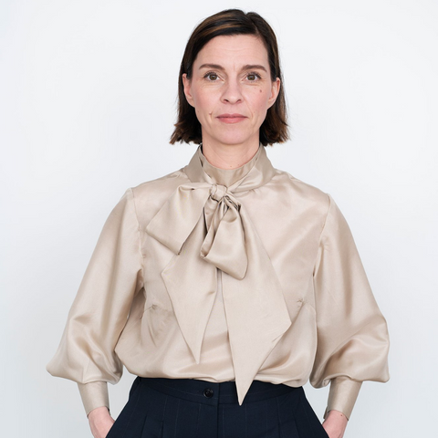 The Assembly Line Tie Bow Blouse Sewing Pattern