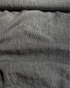 Alghero Checked Washed Linen Fabric in Black & Cream