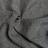 Alghero Checked Washed Linen Fabric in Black & Cream