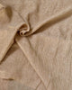 Alghero Checked Washed Linen Fabric in Mustard