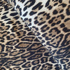 ANIMAL PRINT VISCOSE CREPE FABRIC • Brown • NEW