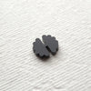 ARROW MOUNTAIN • FLOWER ACRYLIC BUTTONS • Black • 12mm X 14mm