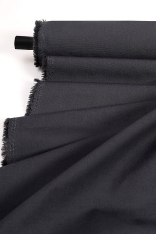 Atelier Brunette Cotton Bamboo Fabric in Deep Charcoal