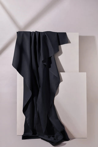 Atelier Brunette Cotton Gabardine Fabric Black