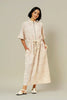 Atelier Brunette LA Robe Zippee Dress Sewing Pattern made in Sya Viscose Linen Off-White Fabric