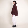 Atelier Brunette La Chemise Boyish Sewing Pattern made in Crispy Brown Oxford Cotton Fabric