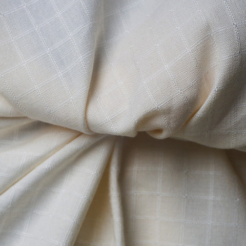 Atelier Brunette Little Tile Viscose Linen Fabric in Off-White