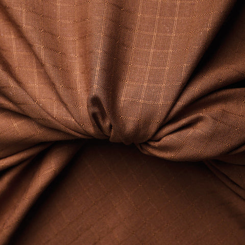 Atelier Brunette Little Tile Viscose Linen Fabric in Pecan Pie