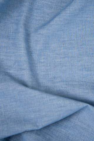 Atelier Brunette Woven Velvet Cotton Fabric in Light Blue