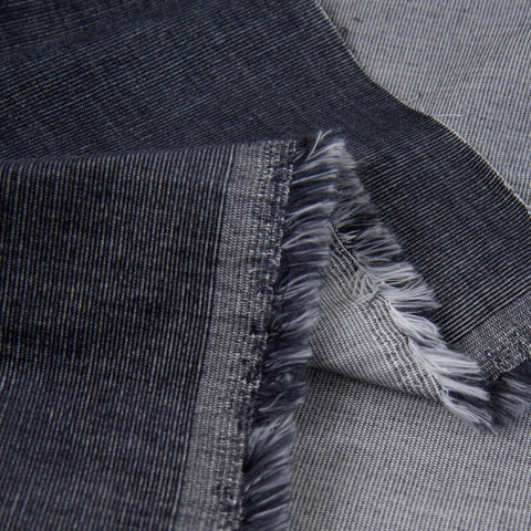 Atelier Brunette Woven Velvet Cotton Fabric in Deep Charcoal