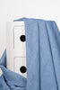 Atelier Brunette Woven Velvet Cotton Fabric in Light Blue