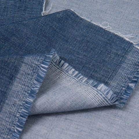 Buy Atelier Brunette Woven Velvet Cotton Fabric in Vintage Blue from our trusted online fabric shop UK