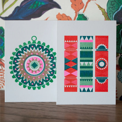 BOBBY PRINT CHRISTMAS CRACKERS MINI CARD