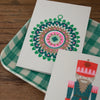 Bobby Print Christmas Bauble Mini Card