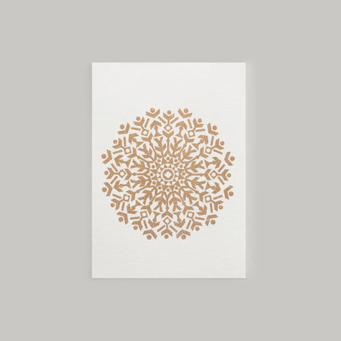 Bobby Print Christmas Snowflake Mini Card