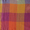 Cefalu Checked Washed Linen Fabric in Bright Rainbow Colours