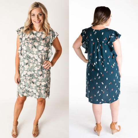 Chalk and Notch Farrah Blouse & Dress Sewing Pattern