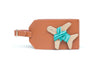 Chasing Threads Stitch Your Own Leather Luggage Tag Brown