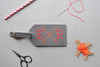 Chasing Threads Stitch Your Own Leather Luggage Tag Grey